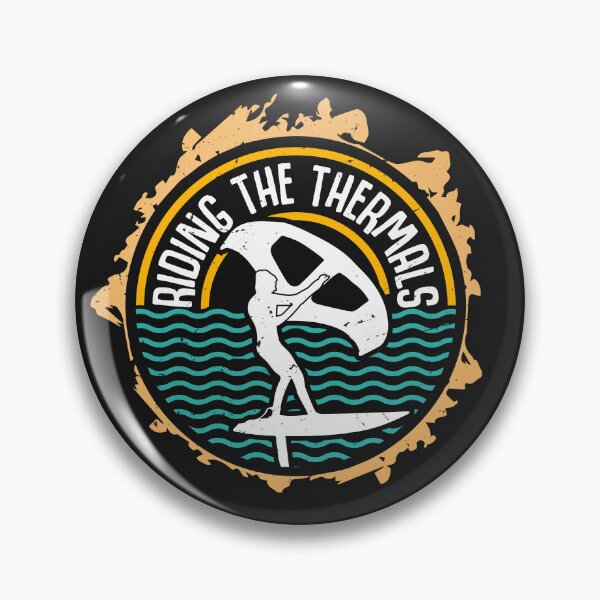 Item preview, Riding the Thermals Retro Vintage Wing Foil Wing Surf Wingfoiler Wingsurfer designed and sold by LumbardaDesigns.