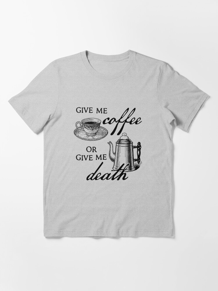 Give Me Coffee or Give Me Death Red T-Shirt, Small - Blackout Coffee Co.