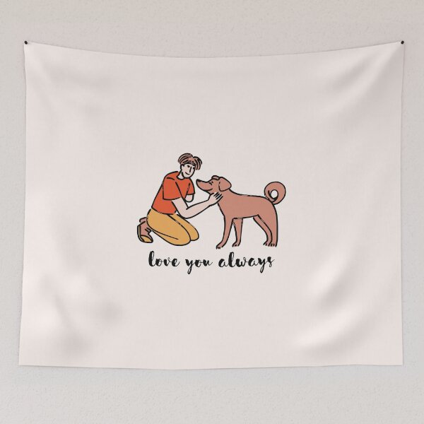 Item preview, Dog pet love you always passed away bereavement grieving quote brown miss you designed and sold by emcazalet.
