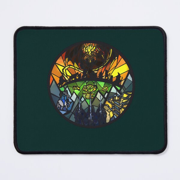 Item preview, Fellowship of the Ring Stained Glass Print designed and sold by stackyteez.