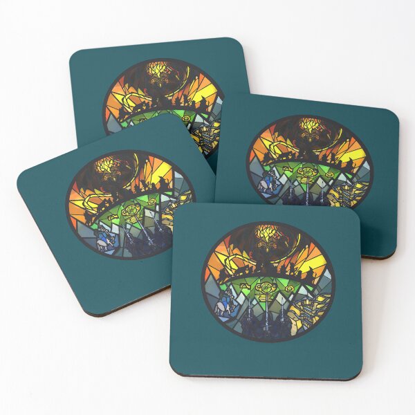 Item preview, Fellowship of the Ring Stained Glass Print designed and sold by stackyteez.