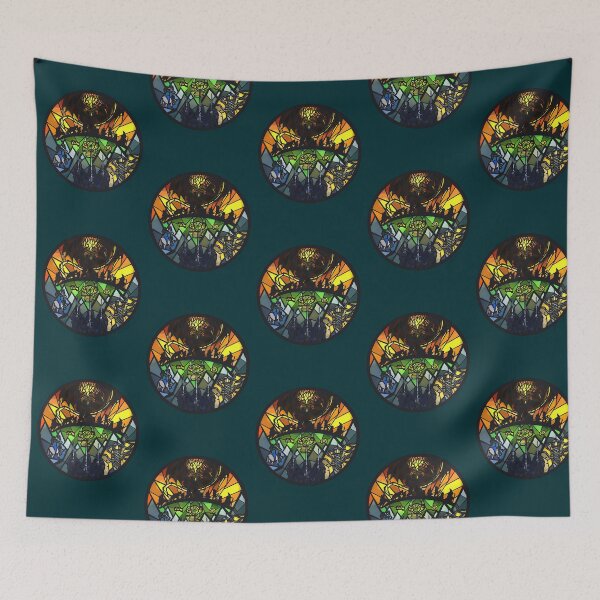 Item preview, Fellowship of the Ring Stained Glass Print designed and sold by stackyteez.
