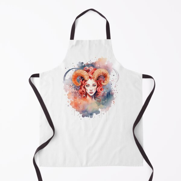 Item preview, Aries zodiac sign - whimsical watercolor portray designed and sold by miss-keysmash.