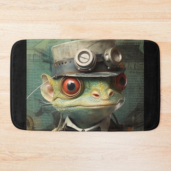 Item preview, Cool lizard scientist Researcher and adventurer with watches And a cool hat, cartoon, beautiful, cute, personification,  designed and sold by Hermossa-Art.