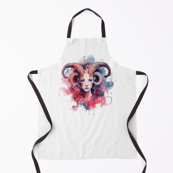 Item preview, Aries zodiac sign - whimsical watercolor portray designed and sold by miss-keysmash.