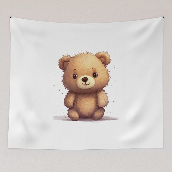 Item preview, Adventurous Little Bear - Cute Illustration for Adventurous Spirits designed and sold by Neuronexia.