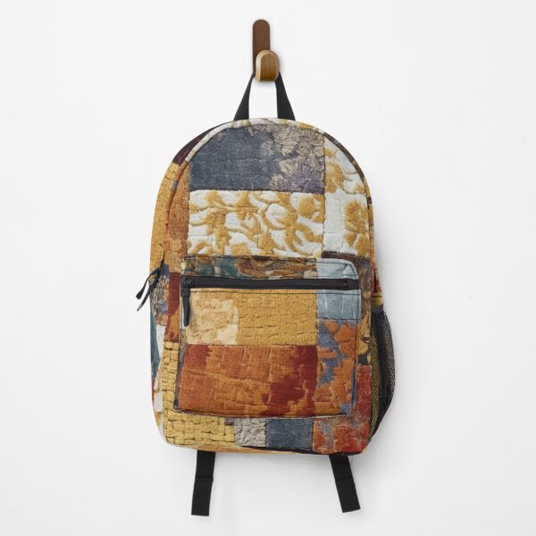 Item preview, Ornamental Patchwork Pattern in Gold and Deep Red designed and sold by Moisky Patterns.