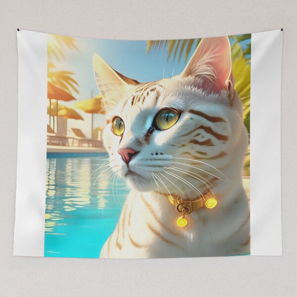 Item preview, Magical cat Akari in vacation paradise designed and sold by YuniaMiyu.