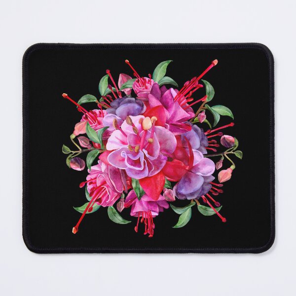 Item preview, Watercolor Fuchsia Bouquet Blooms designed and sold by Sketchbook Designs.