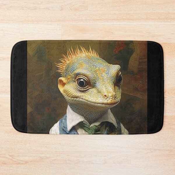Item preview, Romatic lizard dressed in tie vest and fashionable and elegant clothes,with flower  designed and sold by Hermossa-Art.