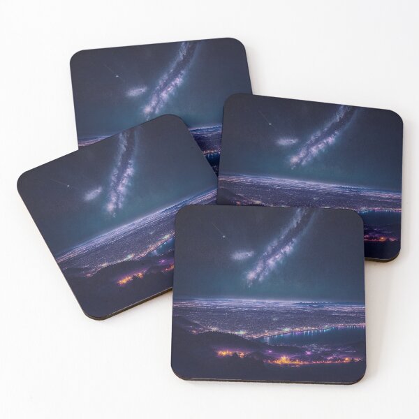 Item preview, Starry Sky Landscapes over City Skyline, Ai Generated Art designed and sold by AiGens.