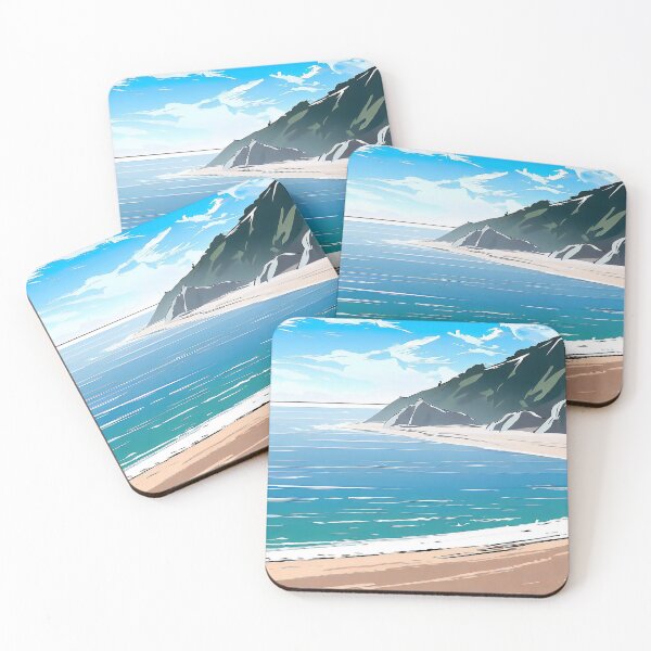 Item preview, Mountain Beach coast summer photography anime art designed and sold by TomFrontierArt.