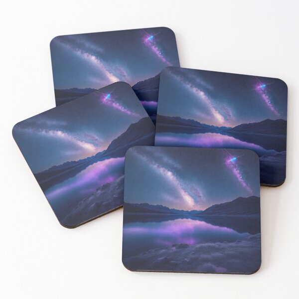 Item preview, Starry Sky Landscapes over Lake, Ai Generated Art designed and sold by AiGens.