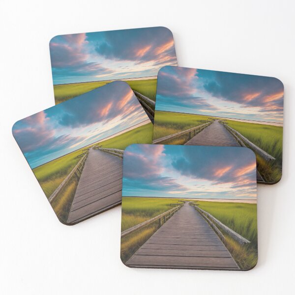 Item preview, Coastal Marsh Landscapes with Boardwalks, Ai Generated Art designed and sold by AiGens.