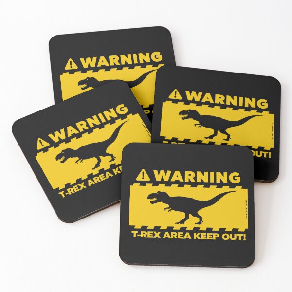Item preview, WARNING T-rex KEEP OUT! Area - Signal designed and sold by AreaStickers.