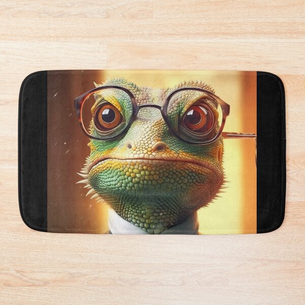Item preview, lizard  dressed in tie vest and fashionable and elegant clothes,with flower  designed and sold by Hermossa-Art.