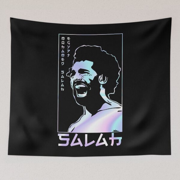 Item preview, Mo Salah Holographic Style Portrait art illustration designed and sold by 442workshop.