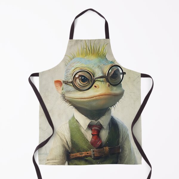 Item preview, Copy of lizard dressed in tie vest and fashionable and elegant clothes and glasses,with flower designed and sold by Hermossa-Art.