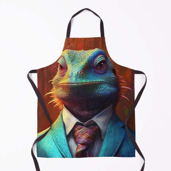 Item preview, lizard dressed in tie vest and fashionable and elegant clothes designed and sold by Hermossa-Art.