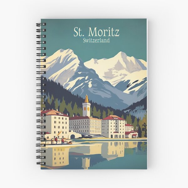 Item preview, Saint Moritz,Switzerland Ski Travel Poster designed and sold by BokeeLee.