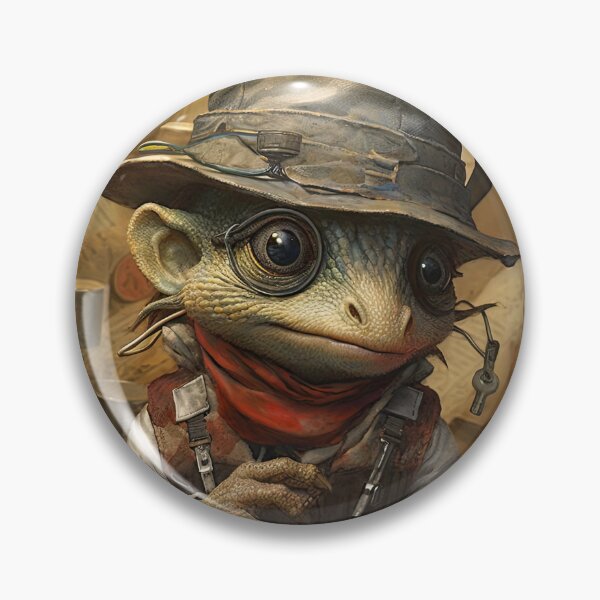 Item preview, Scientist and researcher,adventurer lizard  dressed in tie vest and fashionable and elegant clothes  designed and sold by Hermossa-Art.