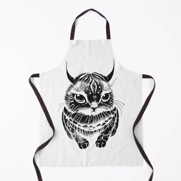 Item preview, love cat boho black white with horns designed and sold by badbug.