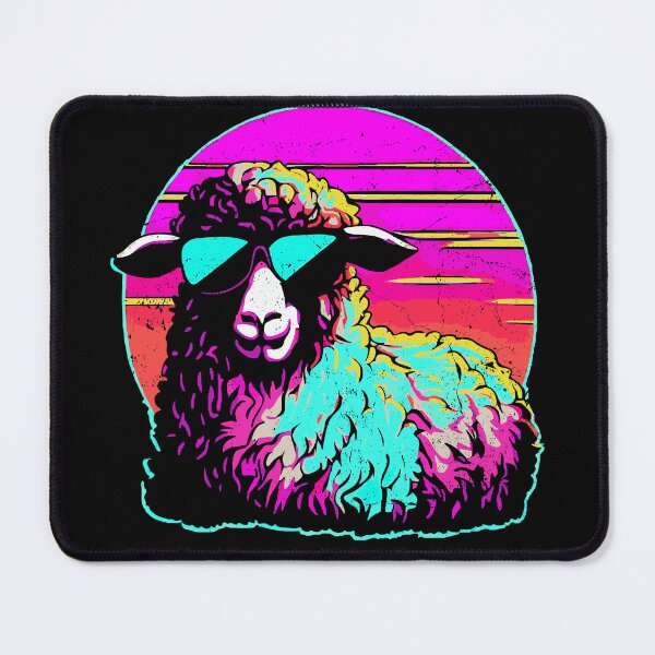 Item preview, Cool Sheep Retro Sunset Vaporwave designed and sold by donpakundo19.