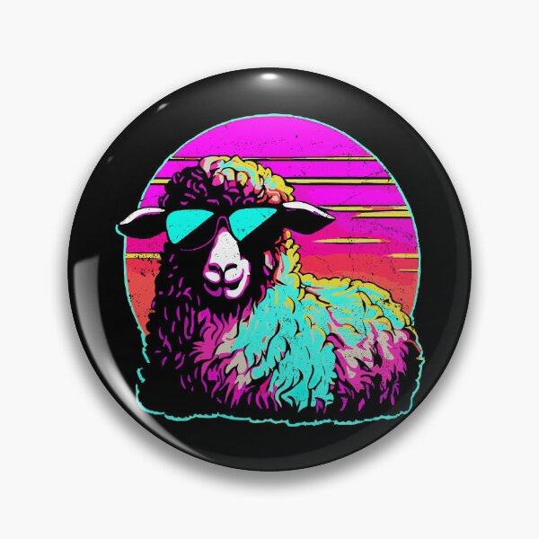 Item preview, Cool Sheep Retro Sunset Vaporwave designed and sold by donpakundo19.