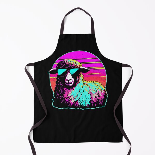 Item preview, Cool Sheep Retro Sunset Vaporwave designed and sold by donpakundo19.