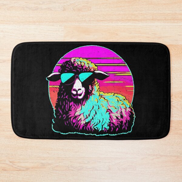 Item preview, Cool Sheep Retro Sunset Vaporwave designed and sold by donpakundo19.