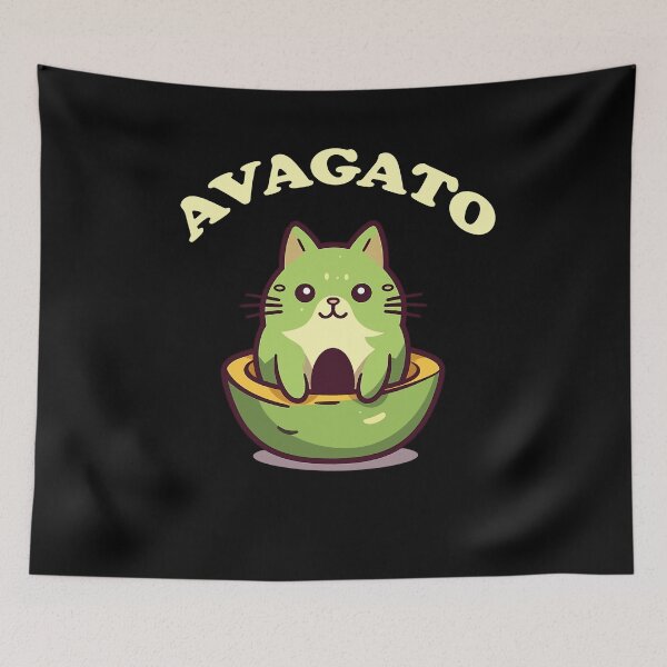 Item preview, Avagato Funny Avocado Cat  designed and sold by Digital Story Time.