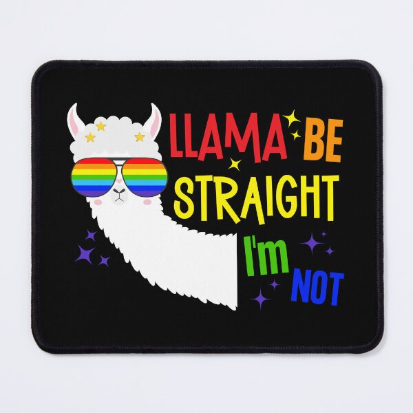 Item preview, Rainbow Llama Be Straight I'm Not LGBT Quote designed and sold by ontrendshirts.