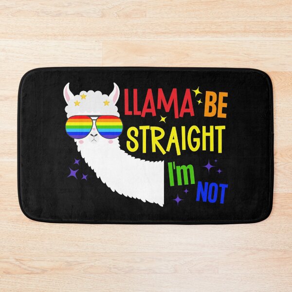 Item preview, Rainbow Llama Be Straight I'm Not LGBT Quote designed and sold by ontrendshirts.