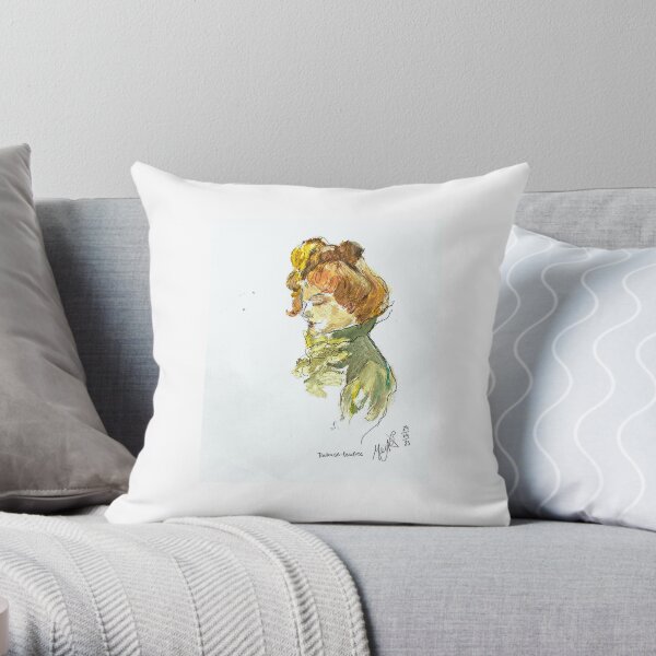 Woman from 20th century Throw Pillow
