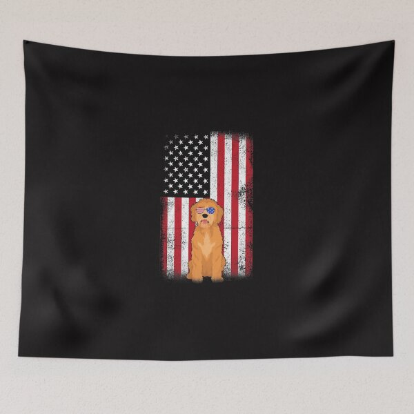 Item preview, Goldendoodle Dog USA Flag Boys Girls Men Women 4th Of July designed and sold by KoushtubhKalla.