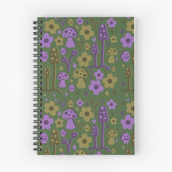 Item preview, Smiley Mushrooms and Funky Flowers Print designed and sold by Heids953.