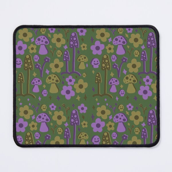 Item preview, Smiley Mushrooms and Funky Flowers Print designed and sold by Heids953.