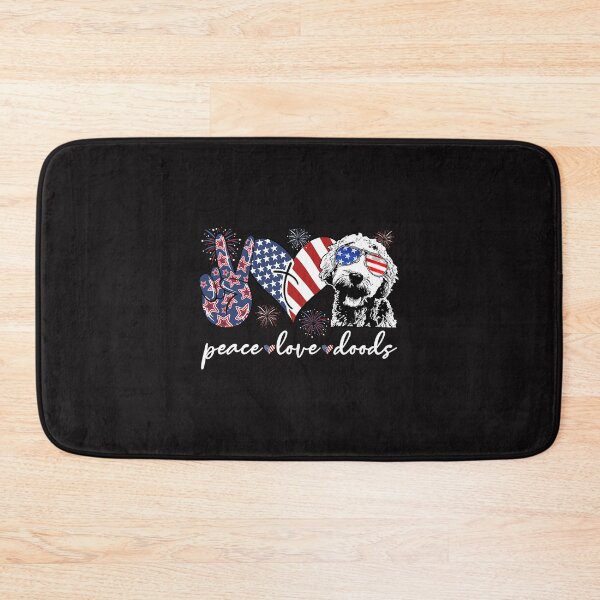 Item preview, Goldendoodle Peace Love Doods Goldendoodle USA Flag Doodle 4th of July Doodle Dog designed and sold by KoushtubhKalla.