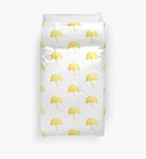 Watercolor Ginkgo Leaf Duvet Cover