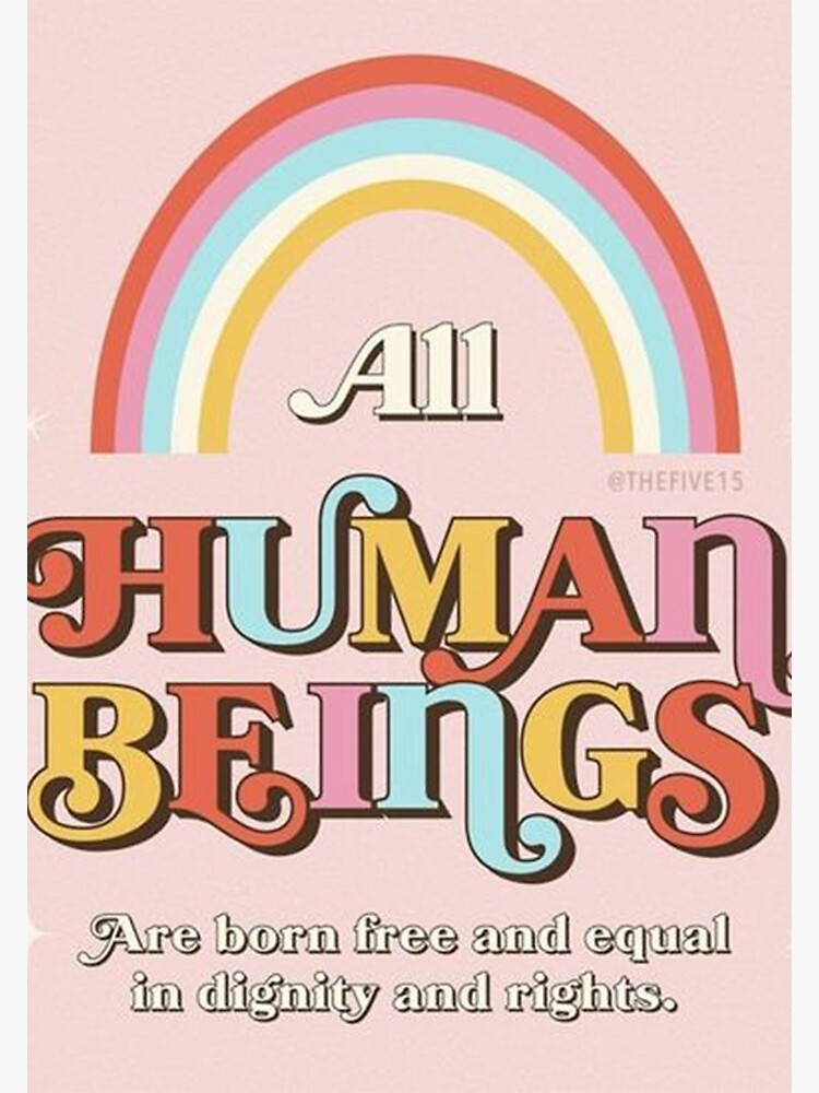 All human beings are born free and equal in dignity and rights | Poster