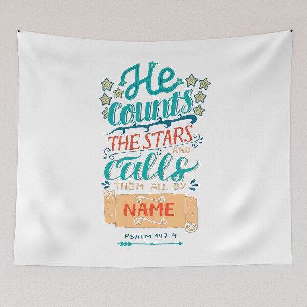 Item preview, He Counts The Stars And Calls Them All By Name - Psalm 147:4 designed and sold by Zklag.