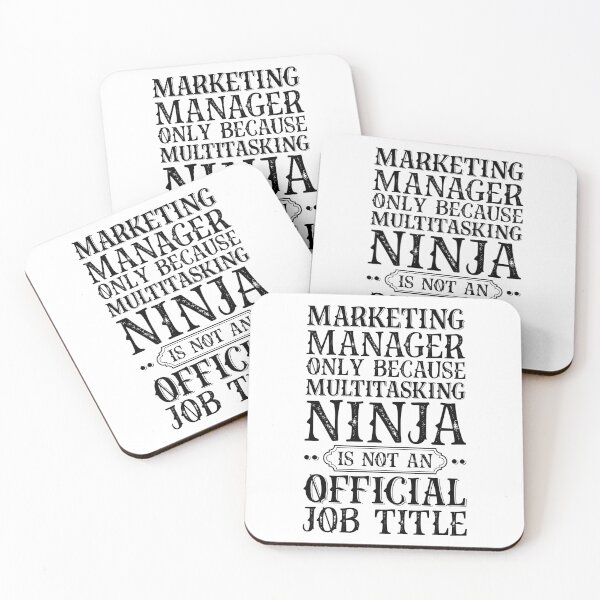 Item preview, Marketing Manager Only Because Multitasking Ninja designed and sold by kamrankhan.