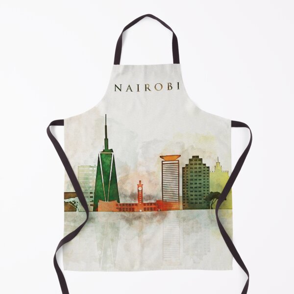 Item preview, Nairobi Skyline Watercolor, Capital of Kenya, Africa, Travel Print designed and sold by DimDom.