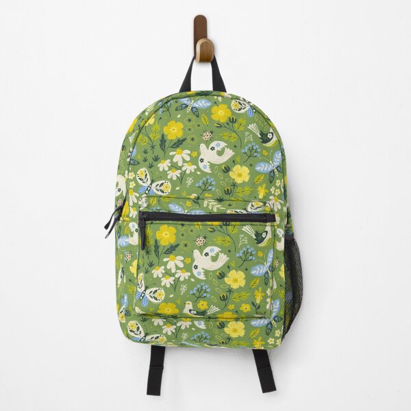 Item preview, Buttercup meadow featuring butterflies, birds and daisies designed and sold by sallymountain.