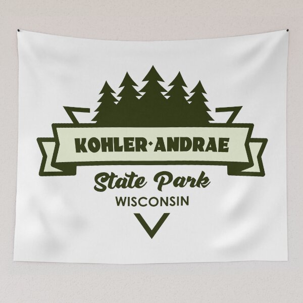 Item preview, Kohler - Andrae State Park Wisconsin Trees And Ribbon designed and sold by bivenart.