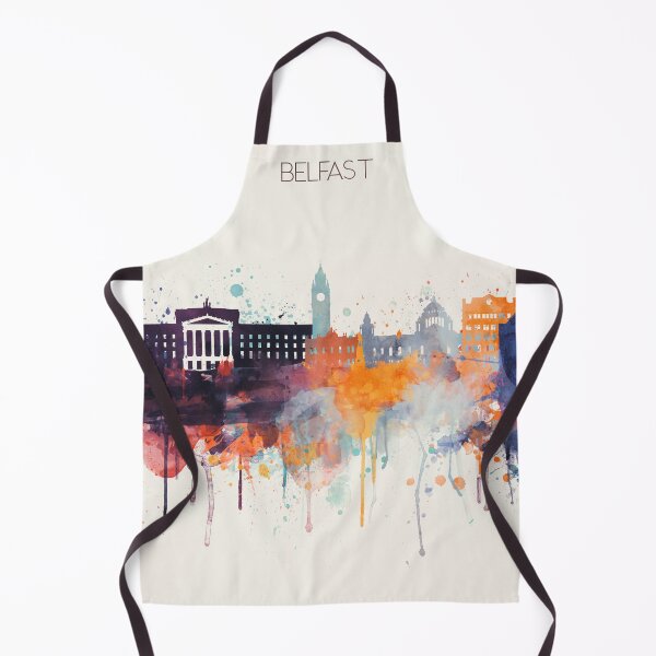 Item preview, Belfast Skyline Watercolor, Northern Ireland art,Travel Print designed and sold by DimDom.