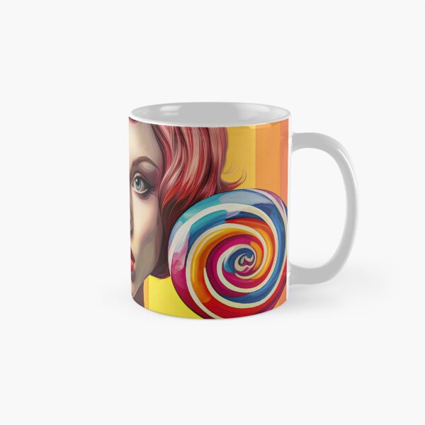 Item preview, Portrait of your woman with lollipop Pop Art style designed and sold by FlatLandPrints.