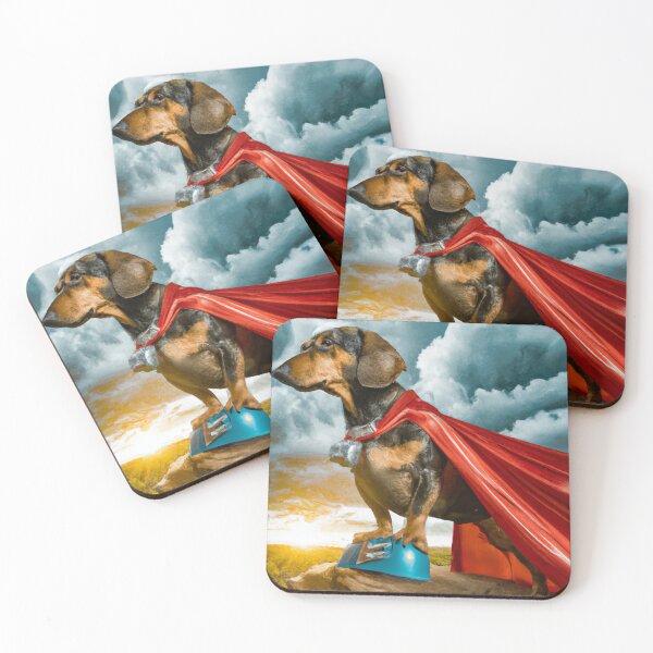 Item preview, Dachshund Superhero #12 designed and sold by DachshundClub.