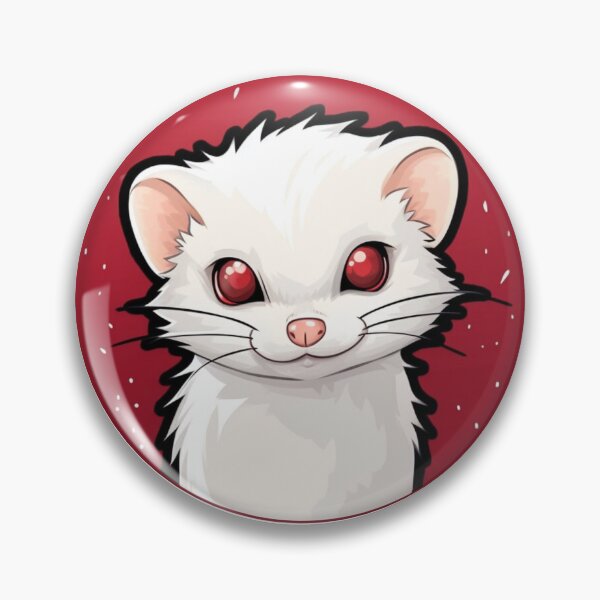 Item preview, Happy Albino Ferret designed and sold by Kitty-Cactus.