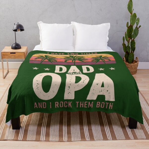 Item preview, I Have Two Titles Dad And Opa Retro Decor Grandpa designed and sold by gwqqyvxv67.